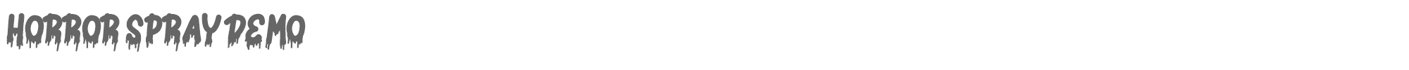 Sample characters Horror Spray Font